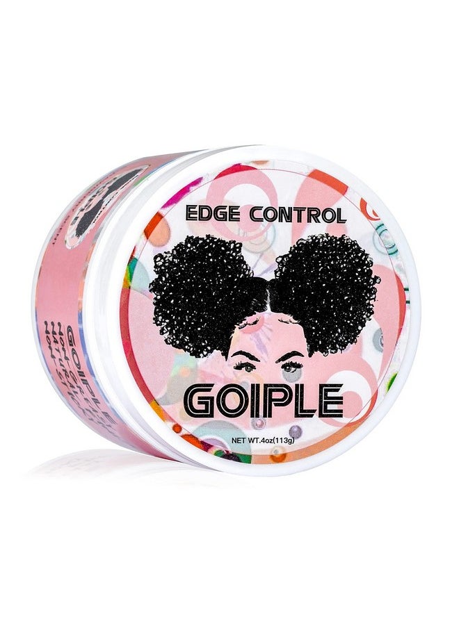 Edge Control Wax for Women Strong Hold Non-greasy Edge Smoother, Edge Wax Styling Tamer Edge Control for Black Hair No Flaking, White Residue, Shine and Smooth Strawberry Scent 4oz
