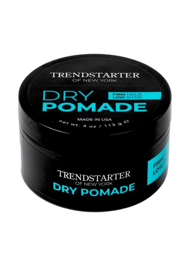 TRENDSTARTER - DRY POMADE (4oz) - Firm Hold - Low Shine - Water-Based Gel Type Pomade - All-Day Hold Premium Hair Styling Products