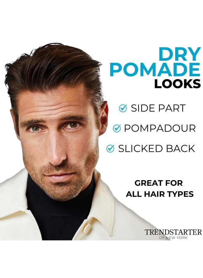 TRENDSTARTER - DRY POMADE (4oz) - Firm Hold - Low Shine - Water-Based Gel Type Pomade - All-Day Hold Premium Hair Styling Products
