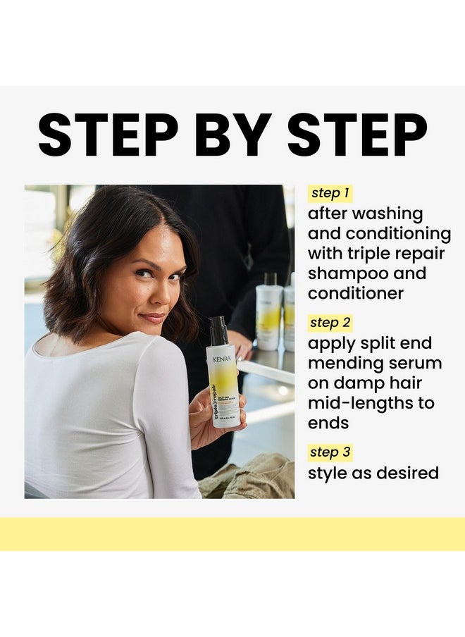 Kenra Triple Repair Split End Mending Serum | Up to 90% Split End Mending with Each Use | Targets & Repairs Weak or Broken Bonds | Split Ends | Damaged Hair | Bond Builder| Sulfate-Free | 6.5 fl. oz.