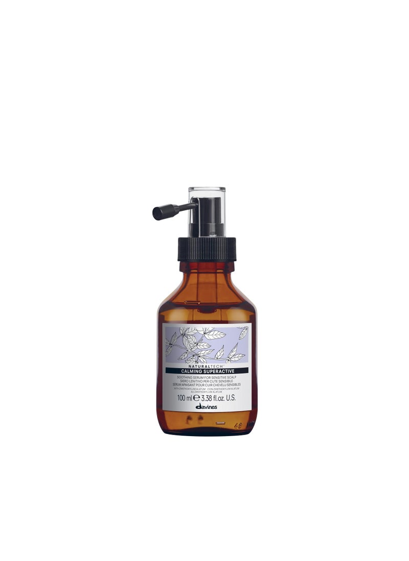 Davines Naturaltech CALMING Superactive Soothing Serum, Irritation Relief For Sensitive Scalps, 3.38 Fl. Oz.