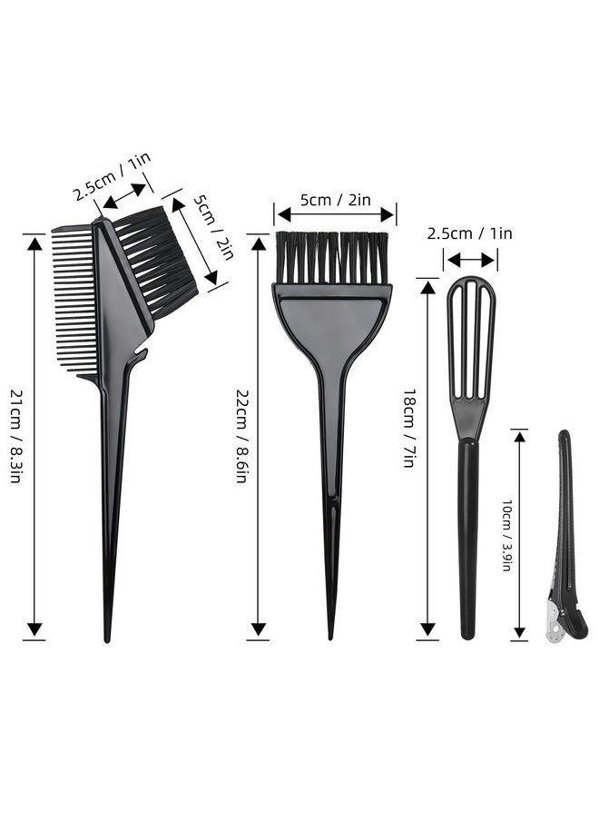 ROOHUA Hair Coloring Kit - 12 Pcs Dye Kit with Brush, Bowl, Agitator, Clips, Gloves, Shower Caps & Ear Muffs