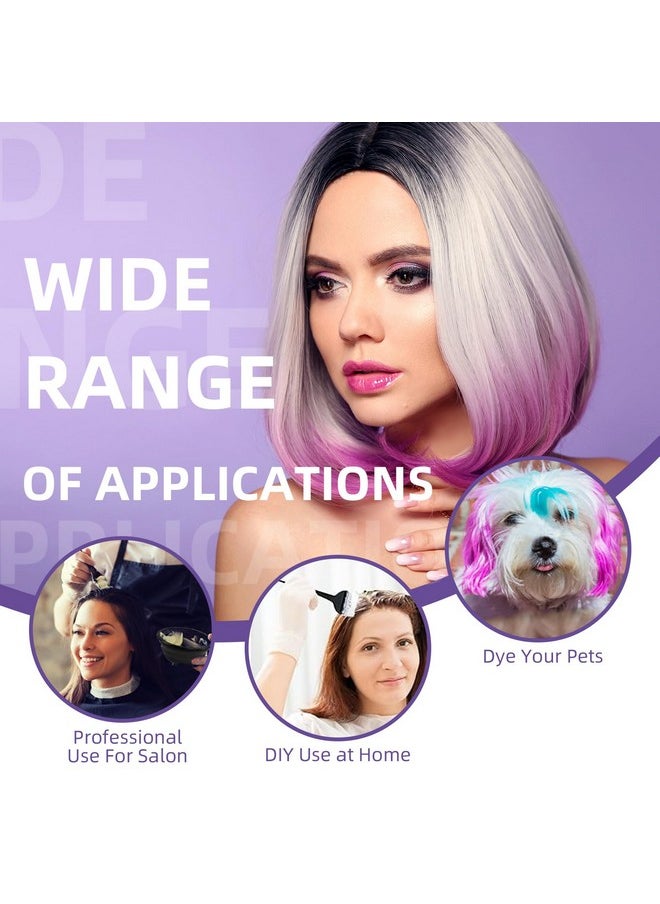 ROOHUA Hair Coloring Kit - 12 Pcs Dye Kit with Brush, Bowl, Agitator, Clips, Gloves, Shower Caps & Ear Muffs