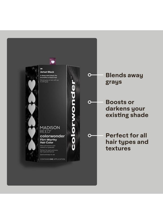 Madison Reed colorwonder Demi-Permanent Hair Color, Effortless At-Home Hair Dye, Ammonia-Free, Cruelty-Free, Jetset Black (2N True Black), Pack of 1