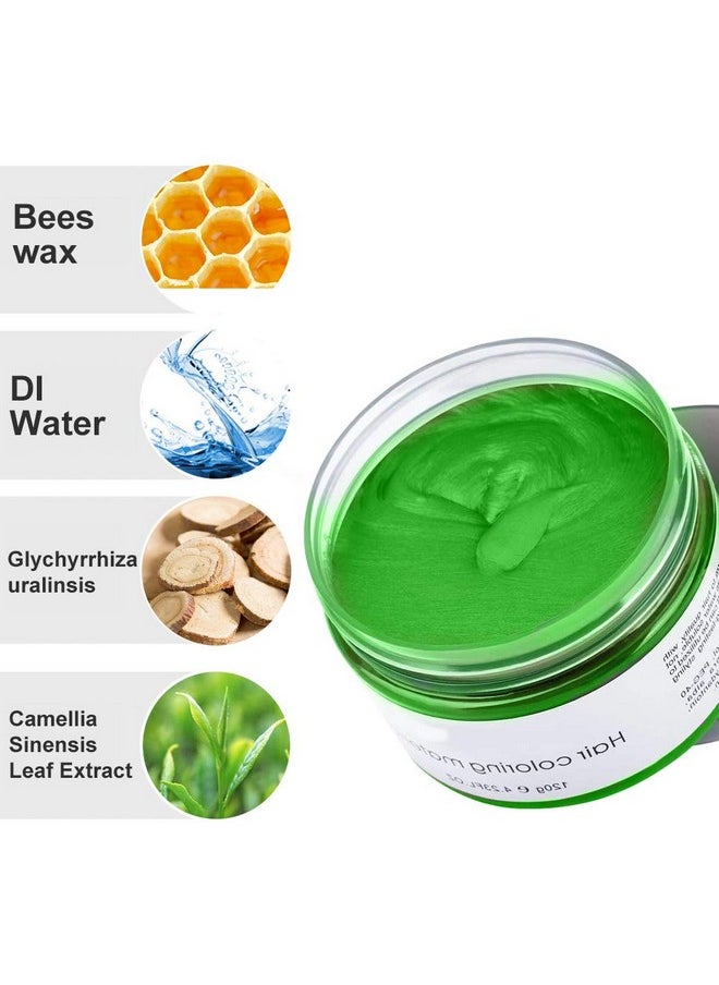 Green Hair Spray,Temporary Hair Color Wax,Hair Color Spray Wax, Natural Hair Coloring Wax Material Disposable Hair Styling Clays Ash for Cosplay,Party,Masquerade, Halloween.etc (Green, 1 Pack)