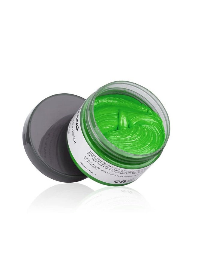 Green Hair Spray,Temporary Hair Color Wax,Hair Color Spray Wax, Natural Hair Coloring Wax Material Disposable Hair Styling Clays Ash for Cosplay,Party,Masquerade, Halloween.etc (Green, 1 Pack)