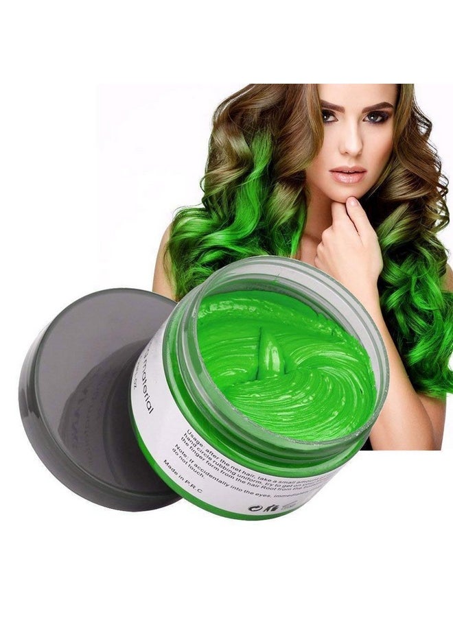 Green Hair Spray,Temporary Hair Color Wax,Hair Color Spray Wax, Natural Hair Coloring Wax Material Disposable Hair Styling Clays Ash for Cosplay,Party,Masquerade, Halloween.etc (Green, 1 Pack)