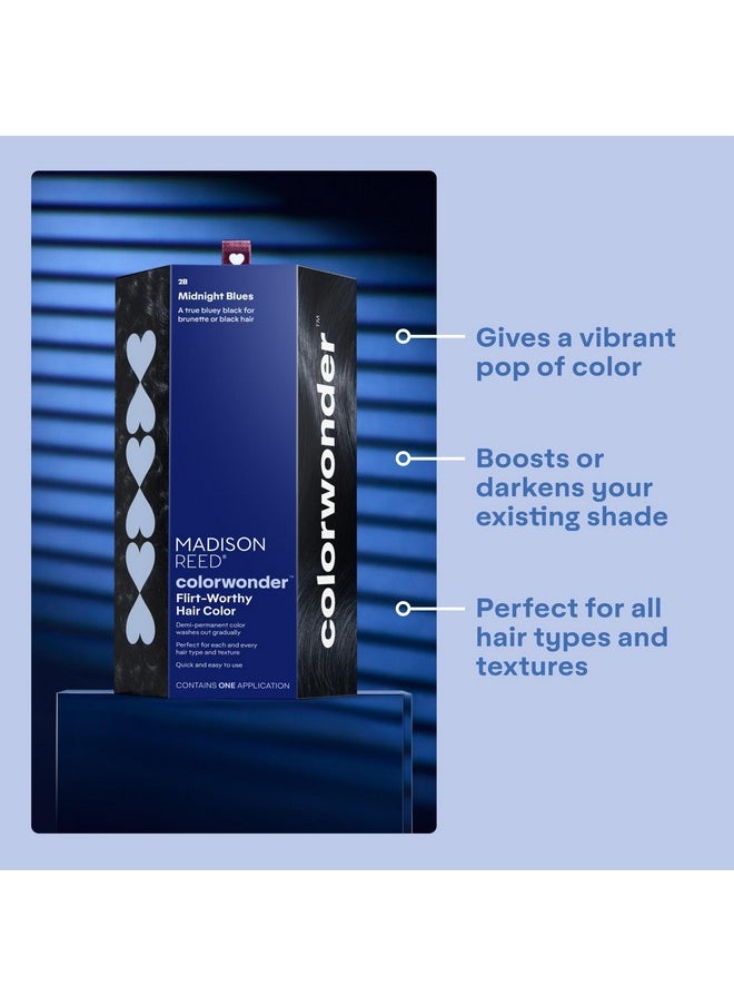 Madison Reed colorwonder Demi-Permanent Hair Color, Effortless At-Home Hair Dye, Ammonia-Free, Cruelty-Free, Midnight Blues (2B Blue Black), Pack of 1