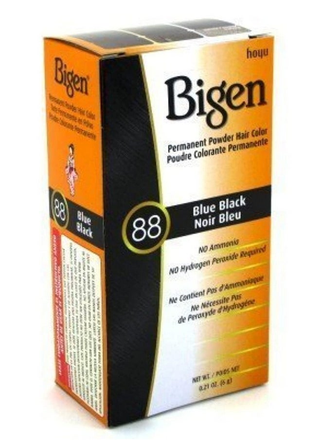 Bigen Powder Hair Color #88 Blue Black (3 Pack)