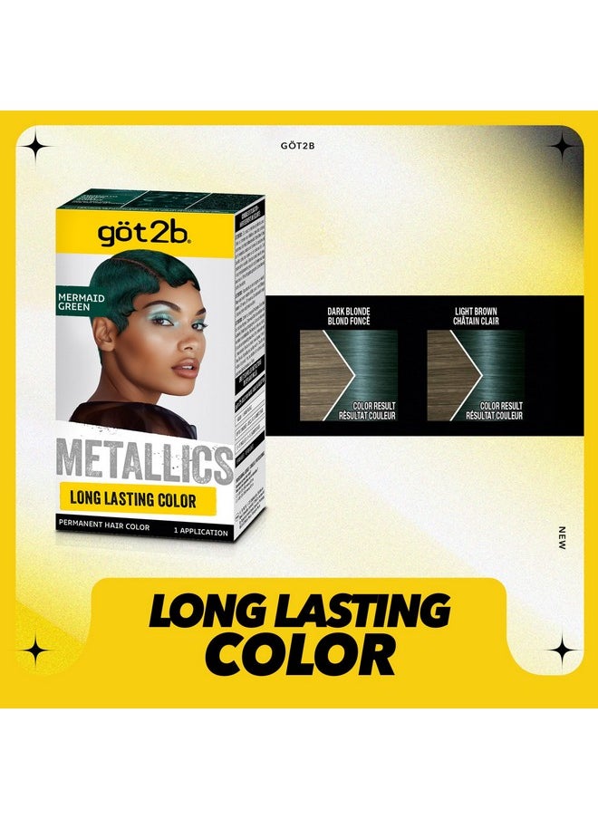Got2b Metallics Permanent Hair Color, M77 Mermaid Green