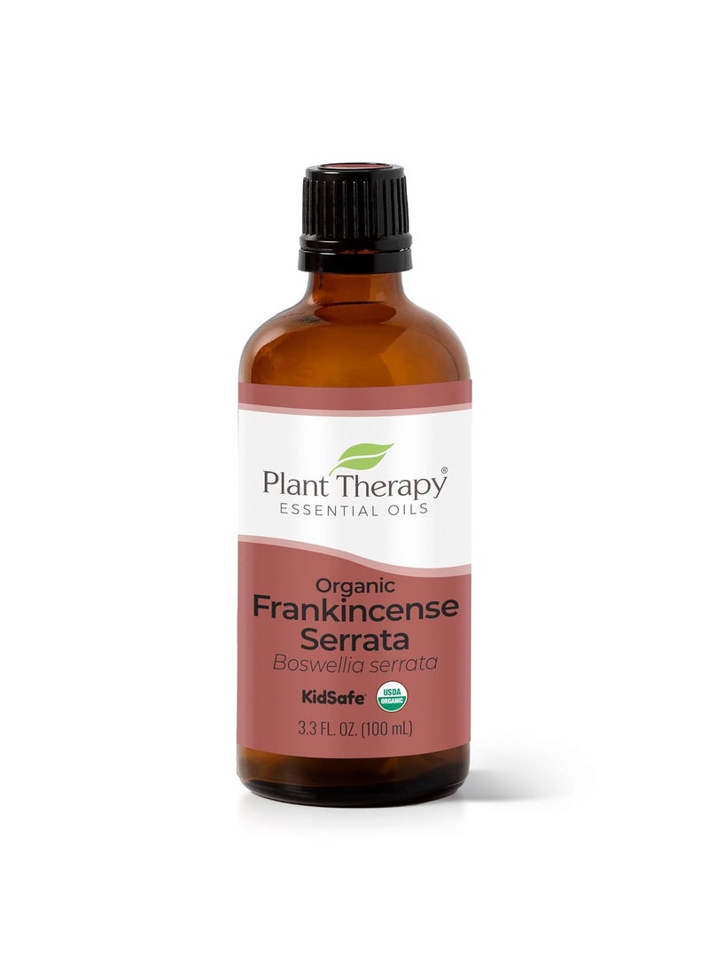 Plant Therapy Organic Frankincense Serrata Essential Oil 100% Pure, USDA Certified Organic, Undiluted, Natural Aromatherapy, Therapeutic Grade 100 mL (3.3 oz)