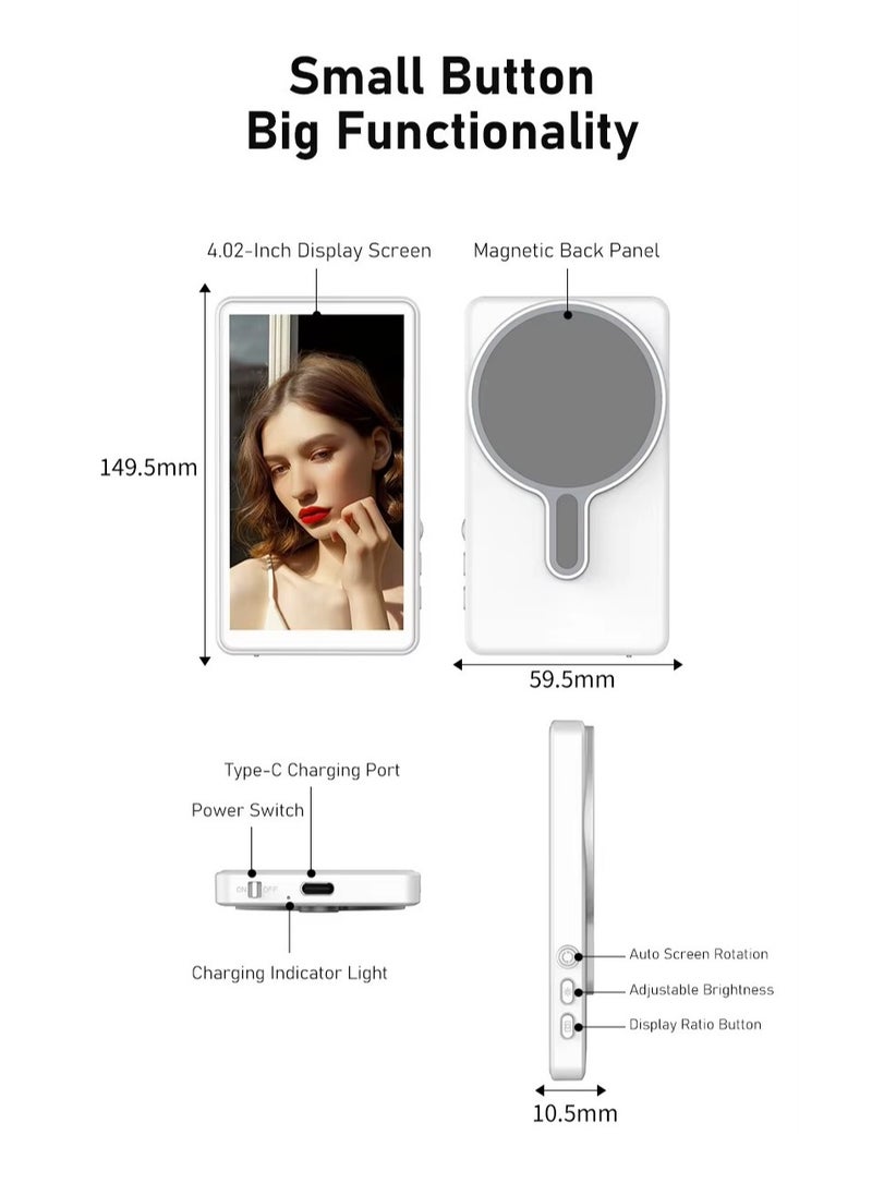 2025 Magnetic Wireless Phone Selfie Monitor – 4