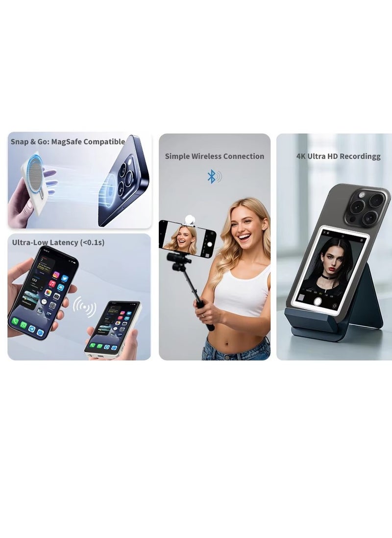 2025 Magnetic Wireless Phone Selfie Monitor – 4