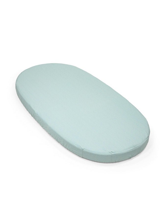 Stokke Sleepi Fitted Sheet V3, Dots Sage - Soft Sheets for Sweet Dreams - Made for Stokke Sleepi Bed - 100% Fine Cotton Percale - Washable