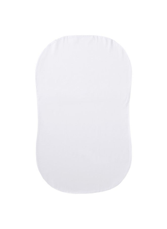 HALO BassiNest Fitted Sheet - 100% Organic Cotton, Soft and Breathable Bassinet Sheet for Babies, 30” x 16” Pre-Shrunk Sheet, White Organic