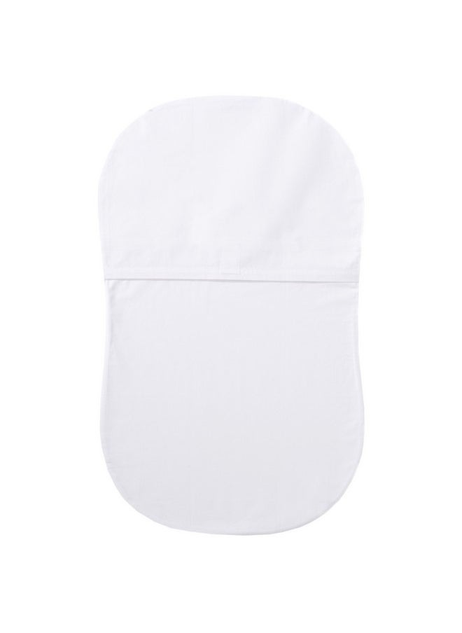HALO BassiNest Fitted Sheet - 100% Organic Cotton, Soft and Breathable Bassinet Sheet for Babies, 30” x 16” Pre-Shrunk Sheet, White Organic