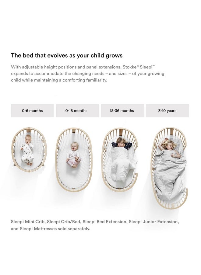 Stokke Sleepi Mini Fitted Sheet, Mickey Celebration - Soft Sheets for Sweet Dreams - Made for The Oval Sleepi Mini Mattress - Safe, Stylish & Washable - 100% Fine Cotton Percale