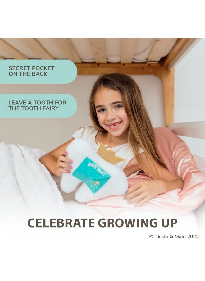 Tickle & Main 3-Piece Tooth Fairy Pillow for Girls & Boys - Includes Pocket Pillow, Dear Tooth Fairy Notepad & Photo Pouch - Kit for Kids 5-10 Years Old