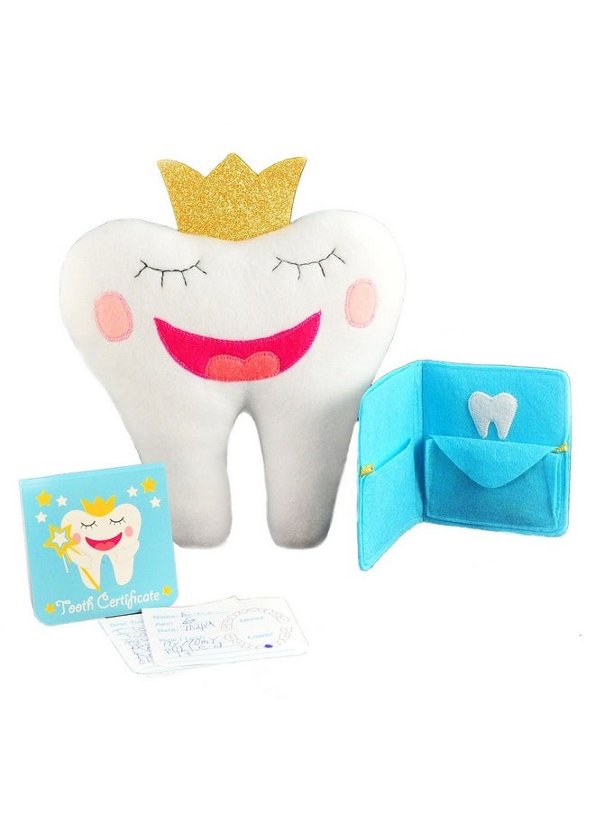 Tickle & Main 3-Piece Tooth Fairy Pillow for Girls & Boys - Includes Pocket Pillow, Dear Tooth Fairy Notepad & Photo Pouch - Kit for Kids 5-10 Years Old