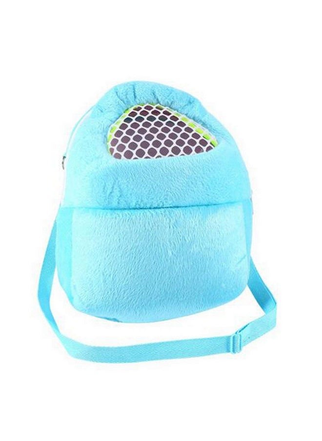 Yosoo Portable African Hedgehog Hamster Breathable Pet Dog Carrier Bags Handbags Puppy Cat Travel Backpack (S, White Mesh - Blue)