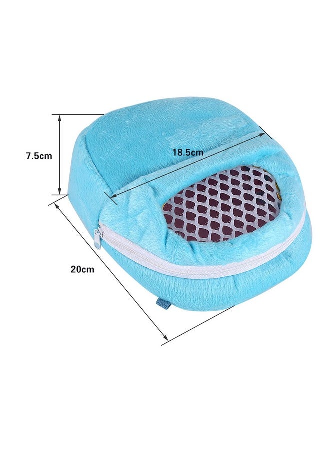 Yosoo Portable African Hedgehog Hamster Breathable Pet Dog Carrier Bags Handbags Puppy Cat Travel Backpack (S, White Mesh - Blue)