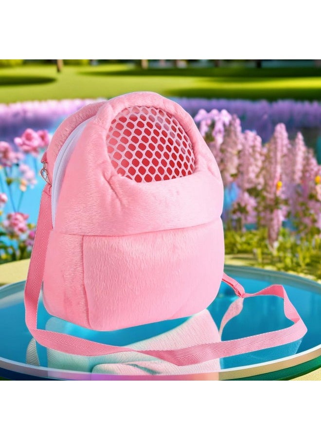 Hamster Carrier Bag Small Animals Outgoing Bag Portable Travel Case with Breathable Mesh and Adjustable Shoulder Strap for Hedgehog Chinchillas Rat Squirrel,9.84in×8.26in