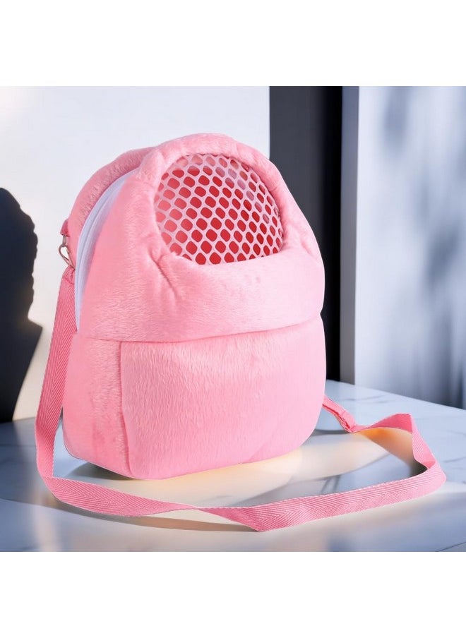 Hamster Carrier Bag Small Animals Outgoing Bag Portable Travel Case with Breathable Mesh and Adjustable Shoulder Strap for Hedgehog Chinchillas Rat Squirrel,9.84in×8.26in