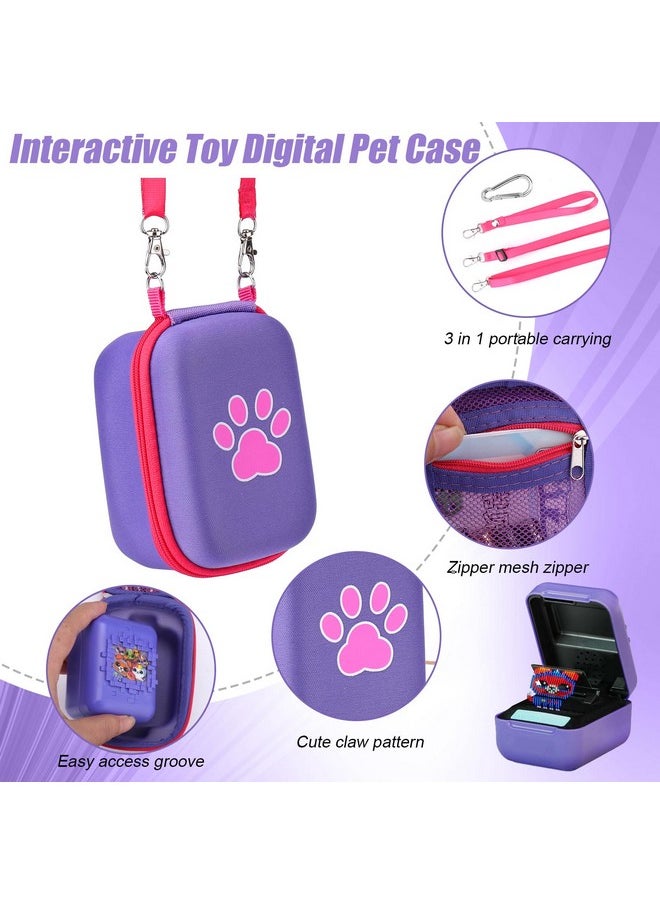 Mity rain Interactive Toy Digital Pet and Case Compatible with Bitzee, 3 in 1 Portable Holder for Hand/Neck/Bag Carrying with Storage Pocket, Electronic Pets Toys Accessories