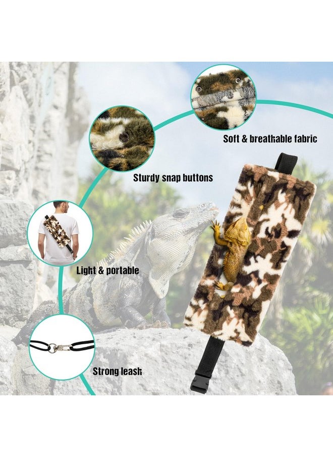 Avont Bearded Dragon Sling Carrier with Leash & Harness Set, Small Pet Carrier Pack for Outdoor Travel -Camo
