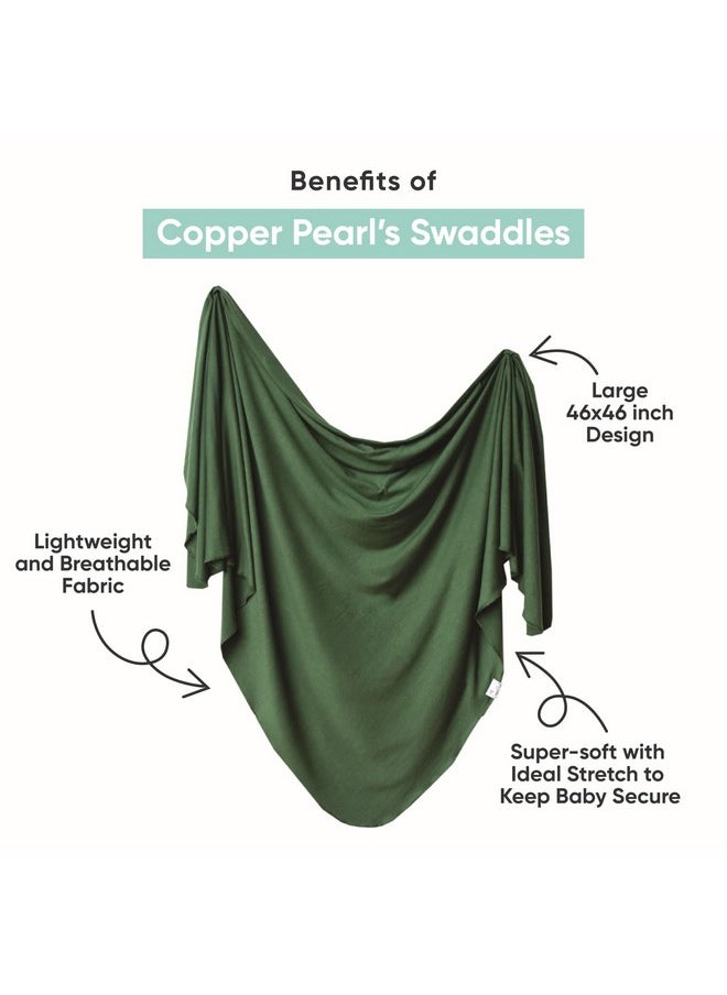 Copper Pearl Baby Swaddle Blanket - Premium Knit Baby Blanket, Large Soft Stretchy Receiving Blankets for Baby Boy and Girl, Swaddles for Newborn, Infant, and Toddler (River)