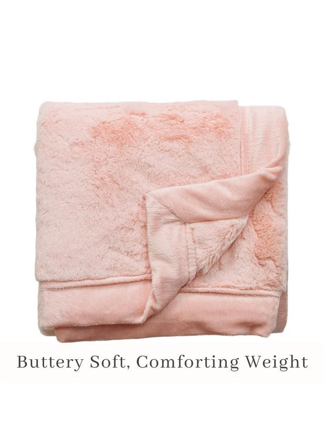 SARANONI Receiving Blankets for Babies Super Soft Boutique Quality Lush Luxury Baby Blanket (Peach Blush, Receiving Blanket 40