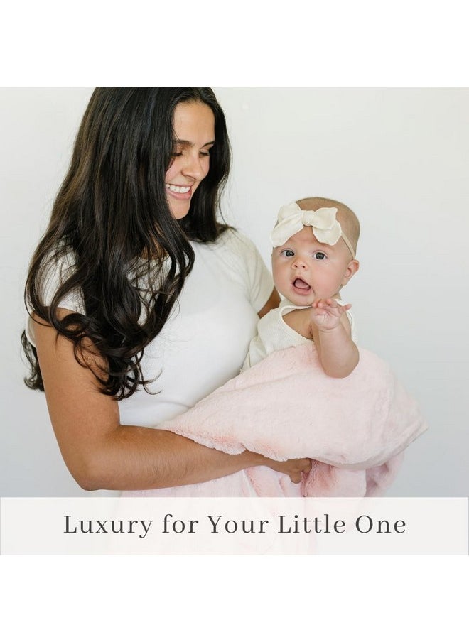 SARANONI Receiving Blankets for Babies Super Soft Boutique Quality Lush Luxury Baby Blanket (Peach Blush, Receiving Blanket 40