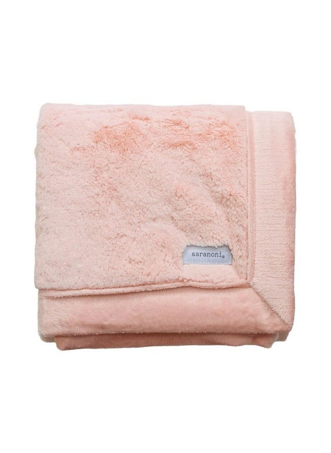 SARANONI Receiving Blankets for Babies Super Soft Boutique Quality Lush Luxury Baby Blanket (Peach Blush, Receiving Blanket 40