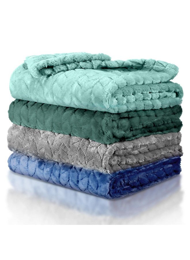 Frienda 4 Pcs Baby Fuzzy Blanket Fluffy Baby Blanket for Boys Girls Soft Warm Infant Newborn Toddler Receiving Nursery Bed Supplies, 32 x 24 Inch(Classic Color)