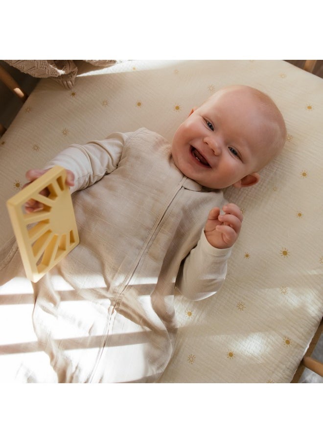 mushie Baby Wearable Blanket | 100% Organic Cotton Muslin | Sleeping Bag for Infants (Fog)