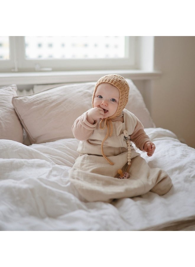 mushie Baby Wearable Blanket | 100% Organic Cotton Muslin | Sleeping Bag for Infants (Fog)