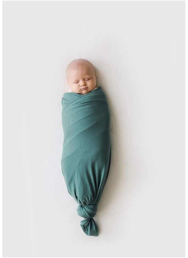 snuggle me Swaddle | Organic Cotton Swaddle Blanket, Soft Stretch, 47 x 47 inches (Moss)