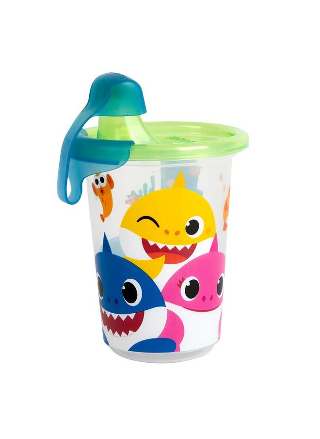 The First Years Take & Toss Pinkfong Baby Shark Sippy Cups - Reusable Toddlers Cups with Lids - Kids Party Pack with 2 Travel Caps - 10 Oz - 10 Count