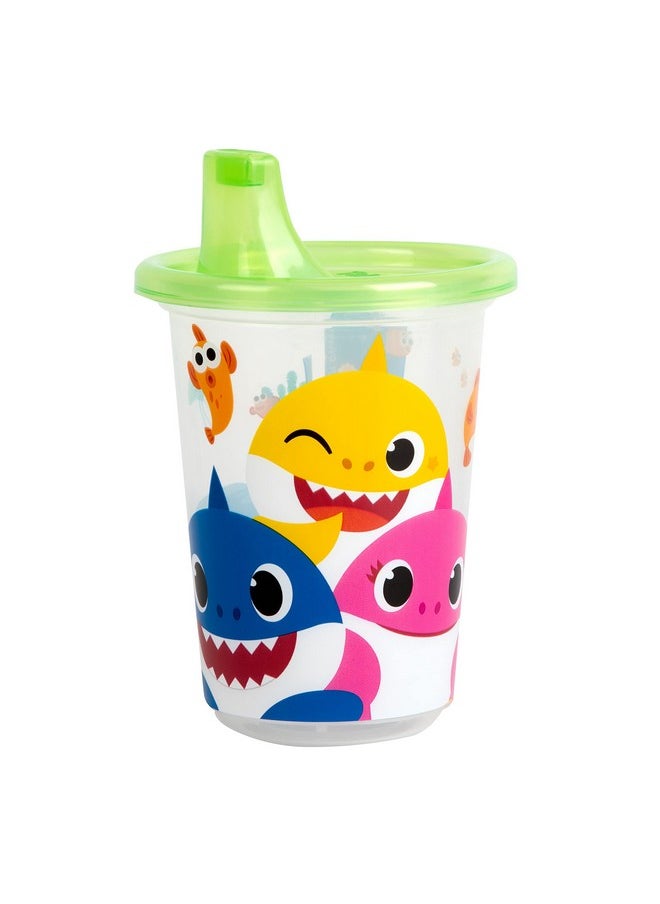 The First Years Take & Toss Pinkfong Baby Shark Sippy Cups - Reusable Toddlers Cups with Lids - Kids Party Pack with 2 Travel Caps - 10 Oz - 10 Count
