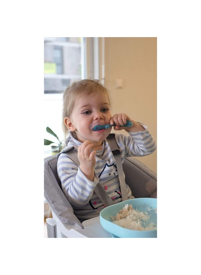 Beaba - Silicone Feeding Suction Plate - for Babies and Children - Baby Weaning - Mealtime Essentials - Light Blue