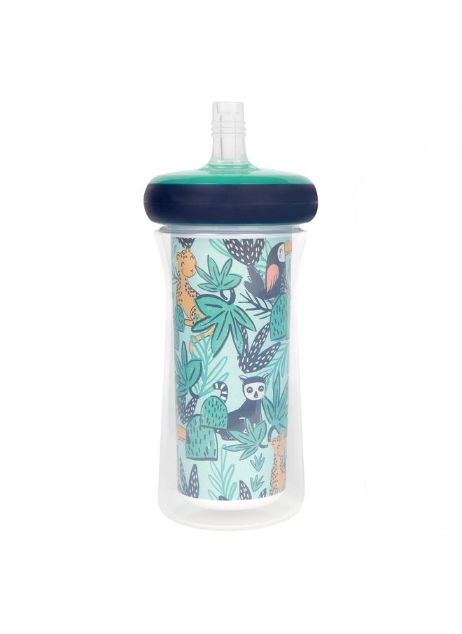 The First Years Insulated Straw Cup for Toddlers 2pk - Wild and Free & Marbled - Dark Blue, 9 ounces