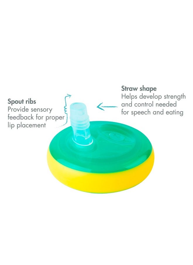 The First Years Cocomelon Insulated Straw Cups - Silicone Straw Cups for Toddlers - Kids Water Bottles Ages 18 Months and Up - 2 Count