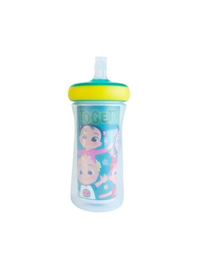 The First Years Cocomelon Insulated Straw Cups - Silicone Straw Cups for Toddlers - Kids Water Bottles Ages 18 Months and Up - 2 Count