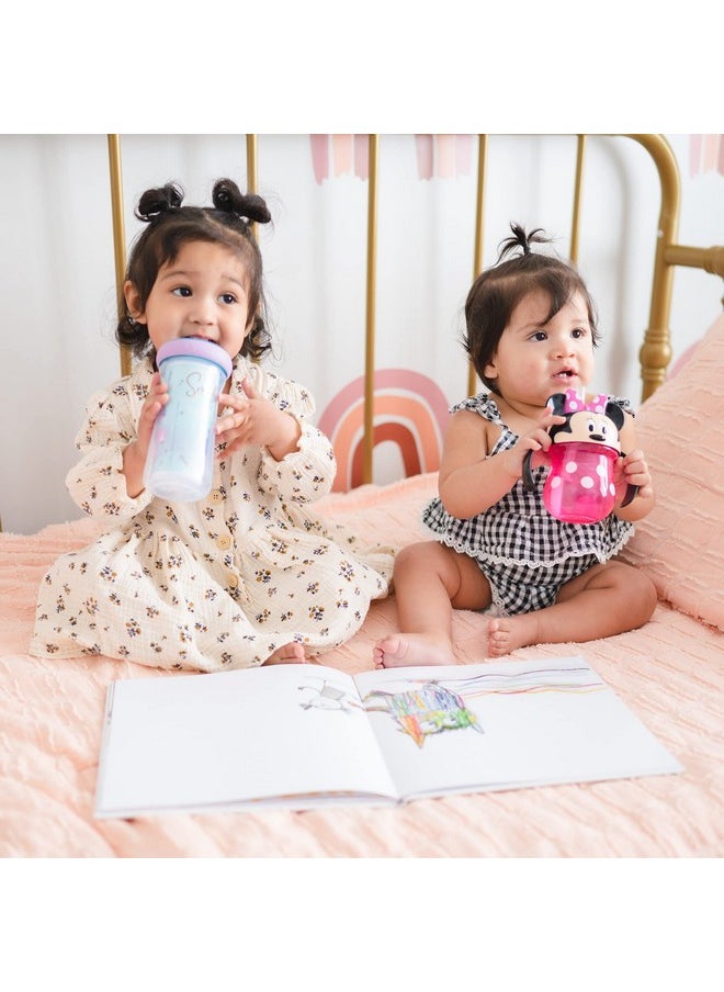 The First Years Disney Minnie Mouse Trainer Straw Cup - Disney Toddler Cups with Straw - 9 Months and Up - 7 Oz