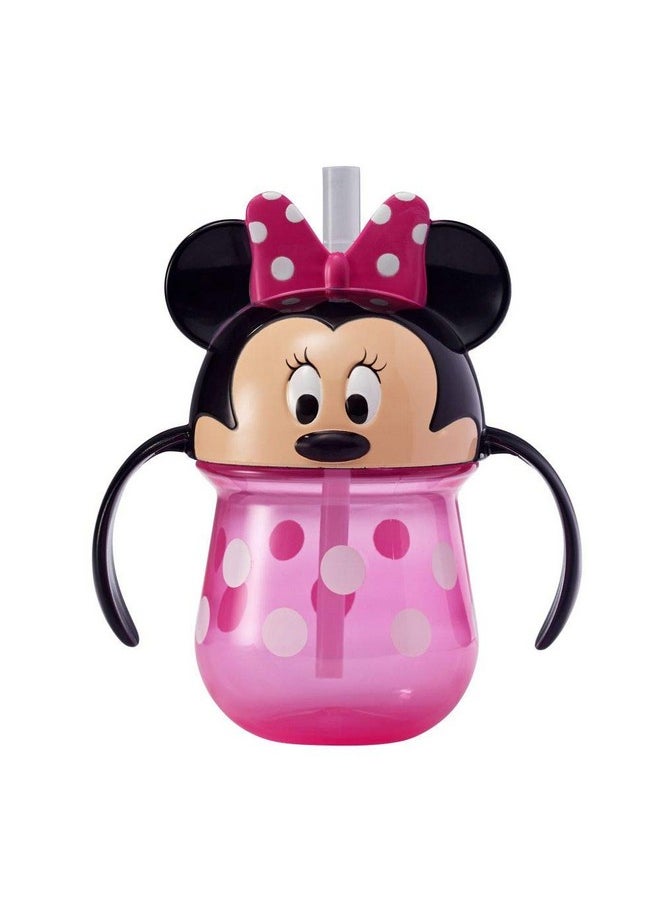The First Years Disney Minnie Mouse Trainer Straw Cup - Disney Toddler Cups with Straw - 9 Months and Up - 7 Oz