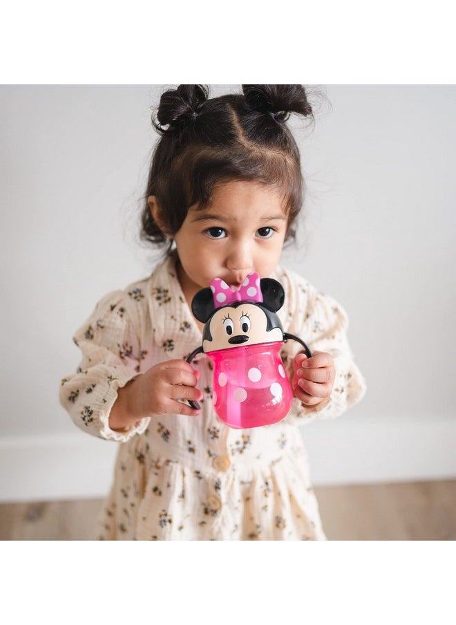 The First Years Disney Minnie Mouse Trainer Straw Cup - Disney Toddler Cups with Straw - 9 Months and Up - 7 Oz