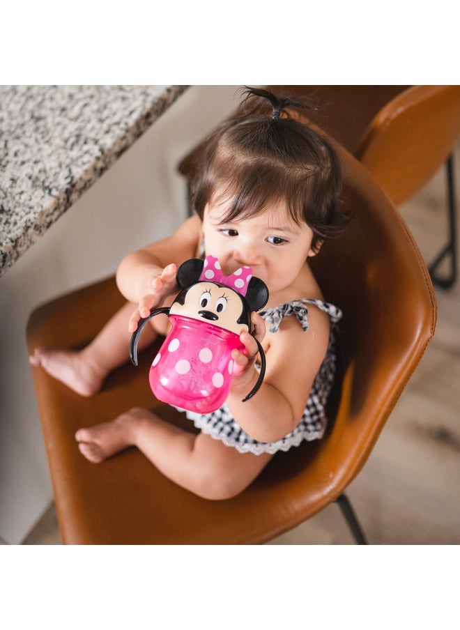 The First Years Disney Minnie Mouse Trainer Straw Cup - Disney Toddler Cups with Straw - 9 Months and Up - 7 Oz