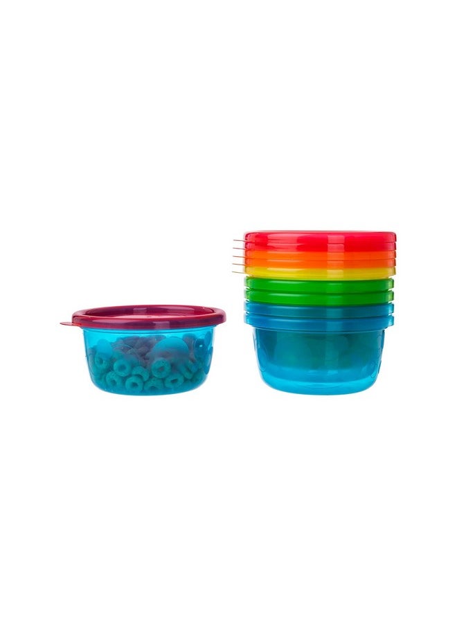 The First Years Take & Toss Spill Proof Party Pack - Rainbow Party Pack - Toddler Straw Cups, Kids Bowls, and Snack Cups - Ages 18 Months and Up - 30 Count
