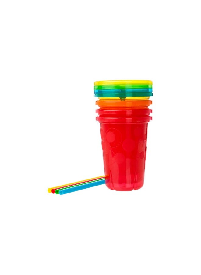 The First Years Take & Toss Spill Proof Party Pack - Rainbow Party Pack - Toddler Straw Cups, Kids Bowls, and Snack Cups - Ages 18 Months and Up - 30 Count
