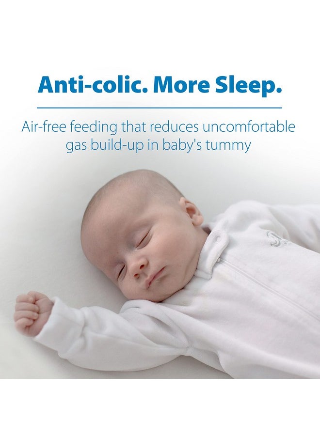 Dr. Brown's Natural Flow Anti-Colic Options+ Narrow Glass Baby Bottle 8 oz/250 mL, with Level 1 Slow Flow Nipple, 2 Pack, 0m+